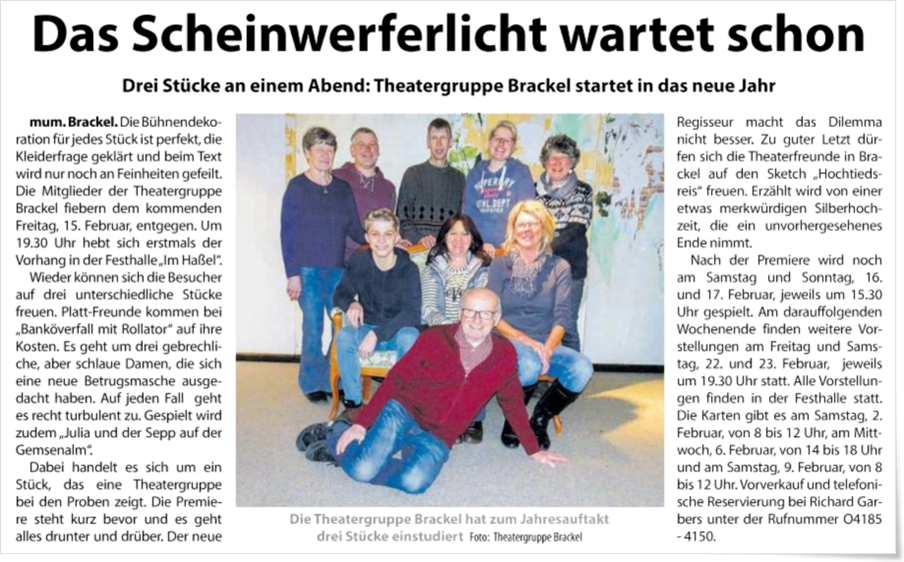 Wochenblatt 30. Januar 2019